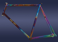 stars and planets anodized bicycle art