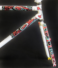 northwestern native american themed custom bike art