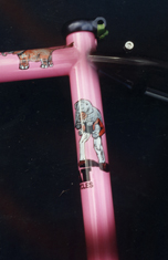 pink elephants custom bicycle paint job